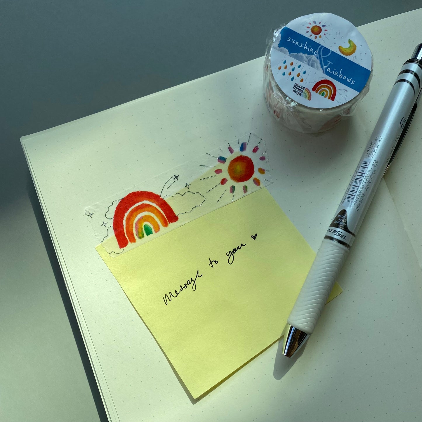 【Washi Tape | 和紙膠帶】Sunshine & rainbows 彩虹與太陽