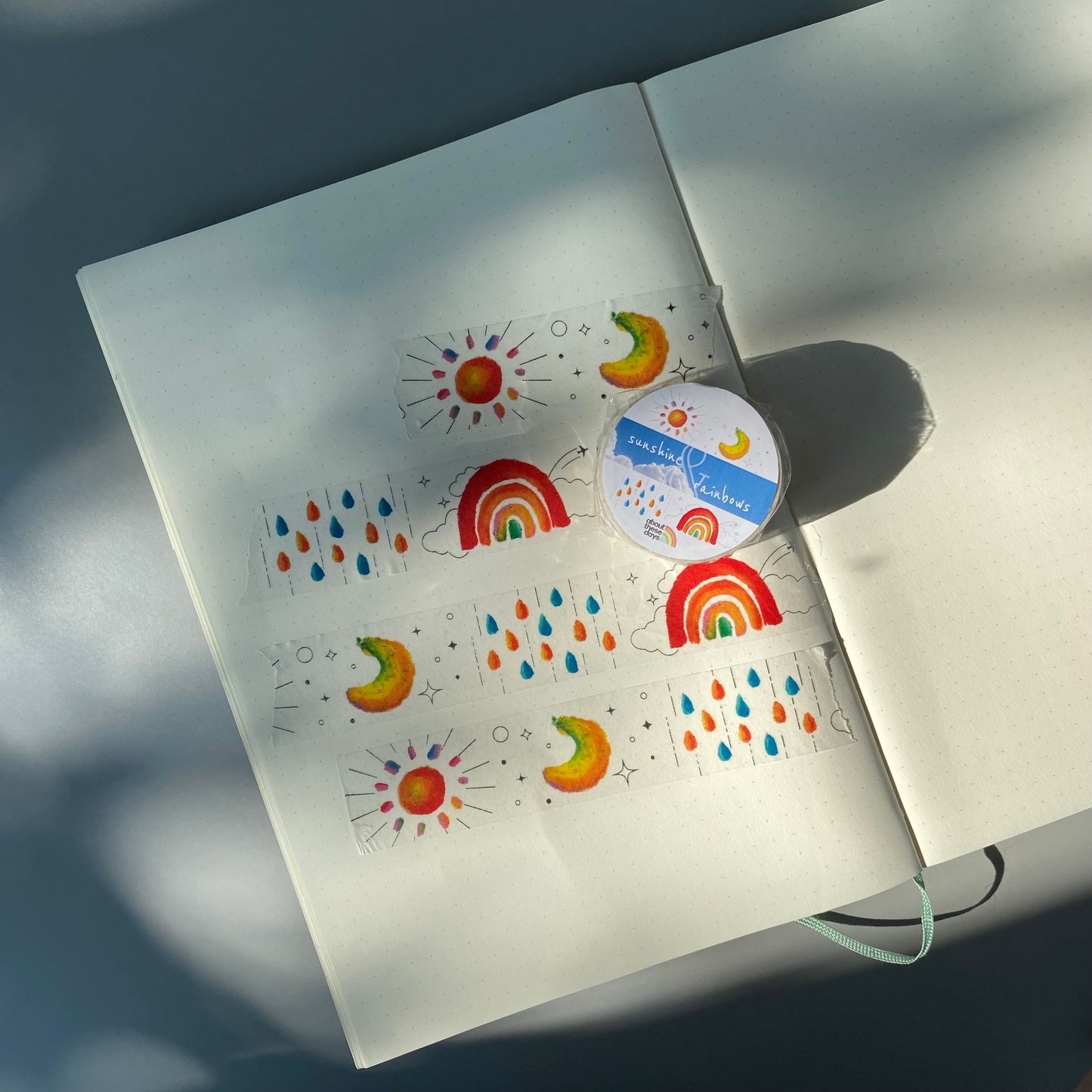 【Washi Tape | 和紙膠帶】Sunshine & rainbows 彩虹與太陽