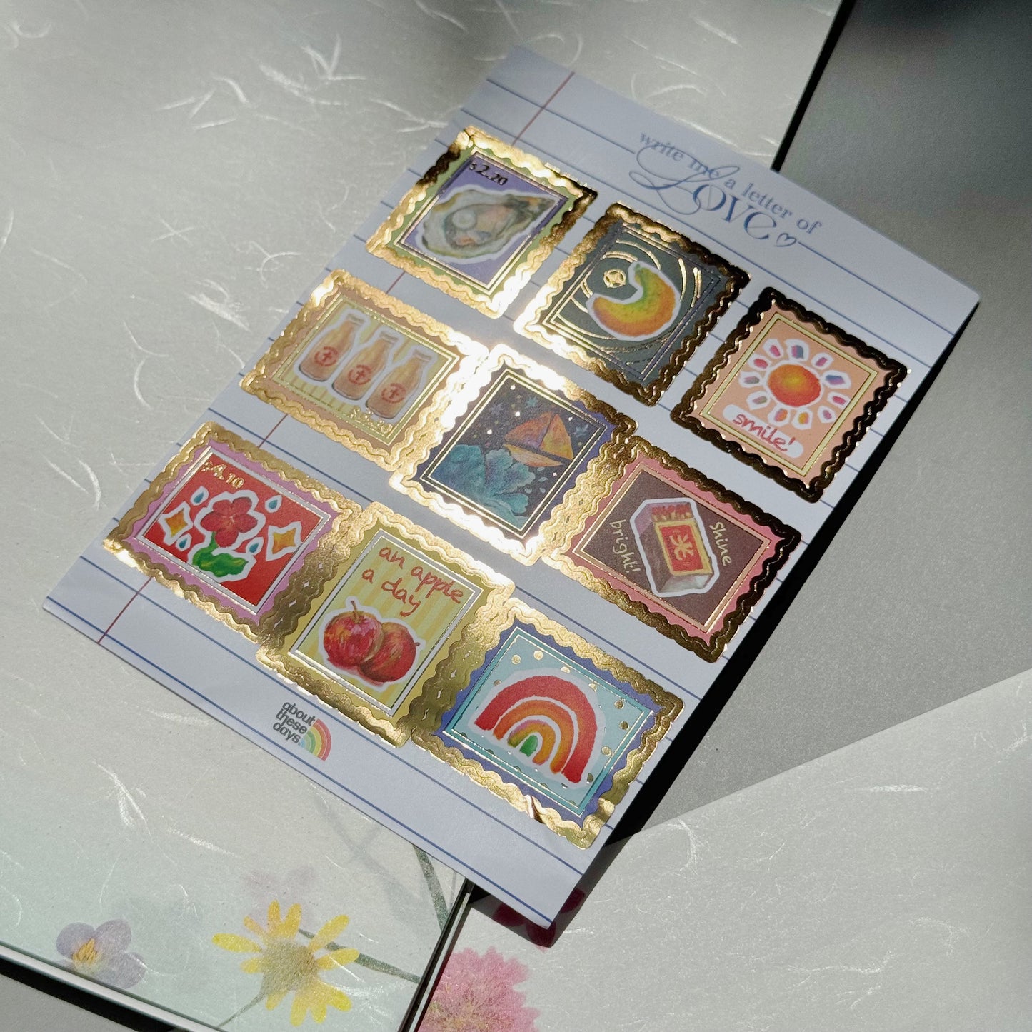 【A6 Sticker Sheet | A6貼紙】Love Letter 情書