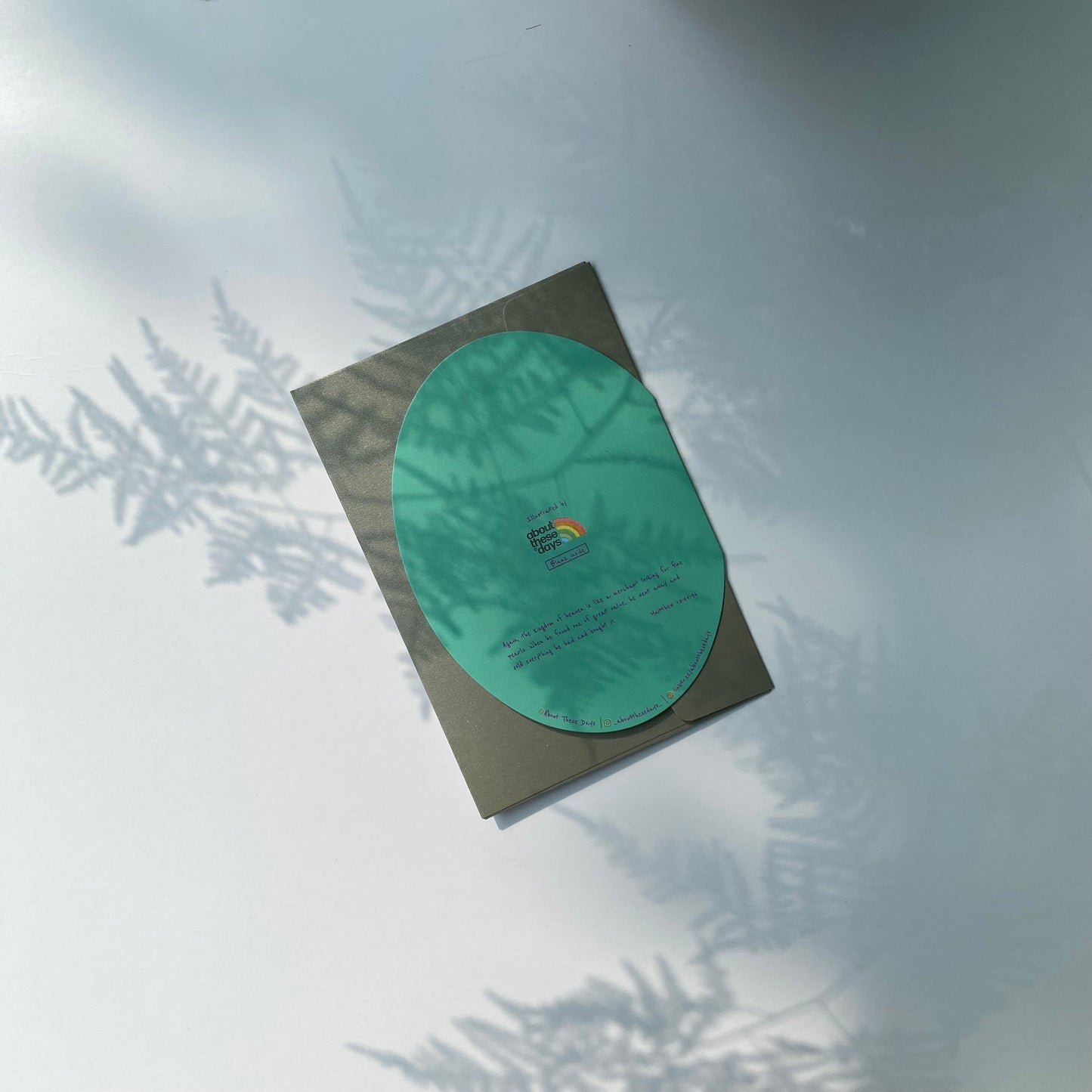 【Greeting card | 心意卡】Precious beyond measure (Turquoise) 無價之寶