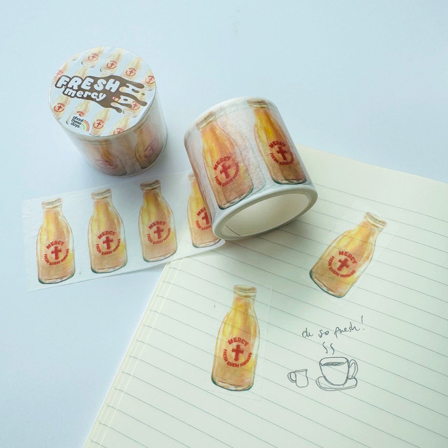 【Washi Tape | 和紙膠帶】Mercy fresh 恩典嚐鮮