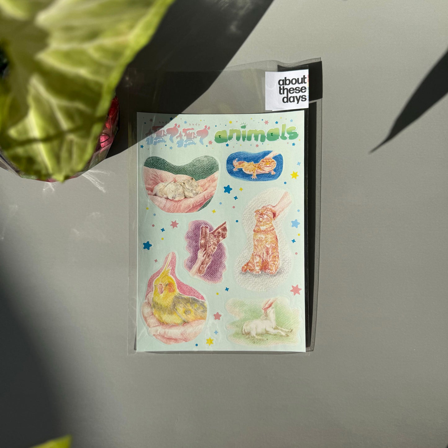 【PVC Sticker | 防水貼紙】NADE NADE animals (blue)